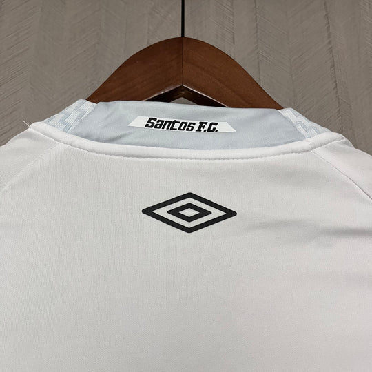Camisa Santos Home 25/26 Torcedor Umbro Feminina - Branca