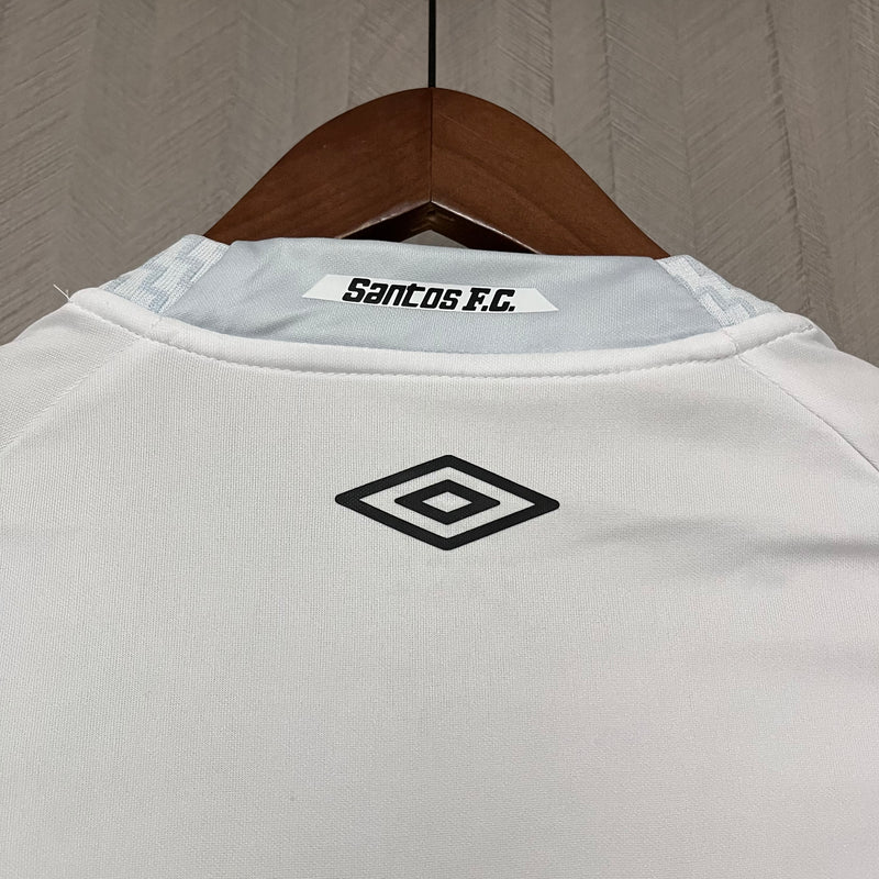 Camisa Santos Home 25/26 Torcedor Umbro Feminina - Branca
