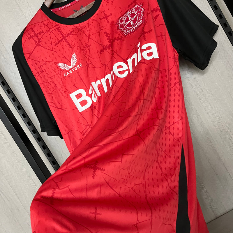 Camisa Bayer Leverkusen Home 24/25 Torcedor Castore Masculina - Vermelha
