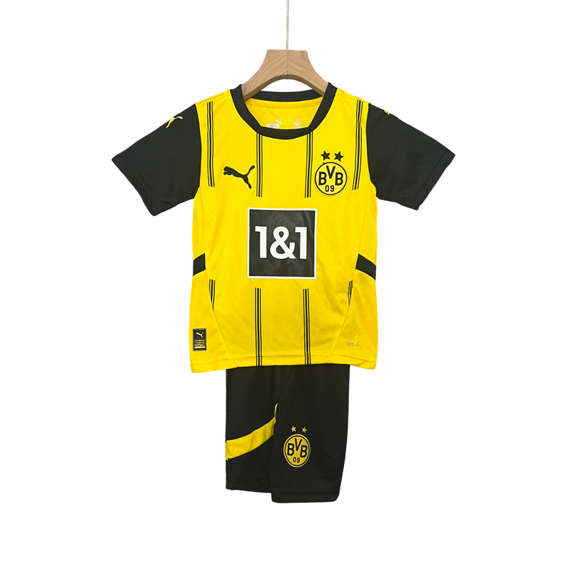 Conjunto Infantil Borussia Dortmund Home 24/25 Puma - Amarela