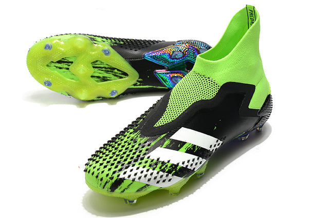 Chuteira Campo Adidas Predator Mutator + FG Black/Green - Cano Alto