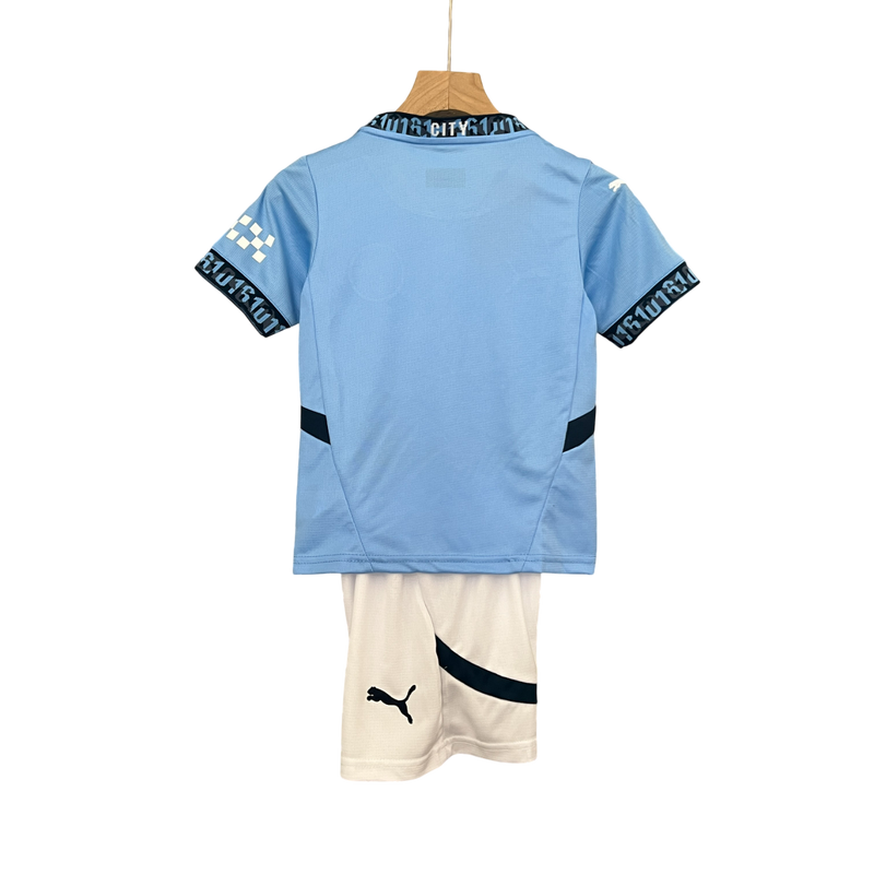 Conjunto Infantil Manchester City Home 24/25 Puma - Azul