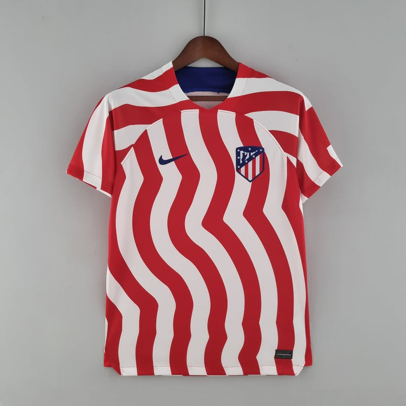 Camisa Atlético de Madrid Home 22/23 s/n° Torcedor Masculina - Vermelho e Branco