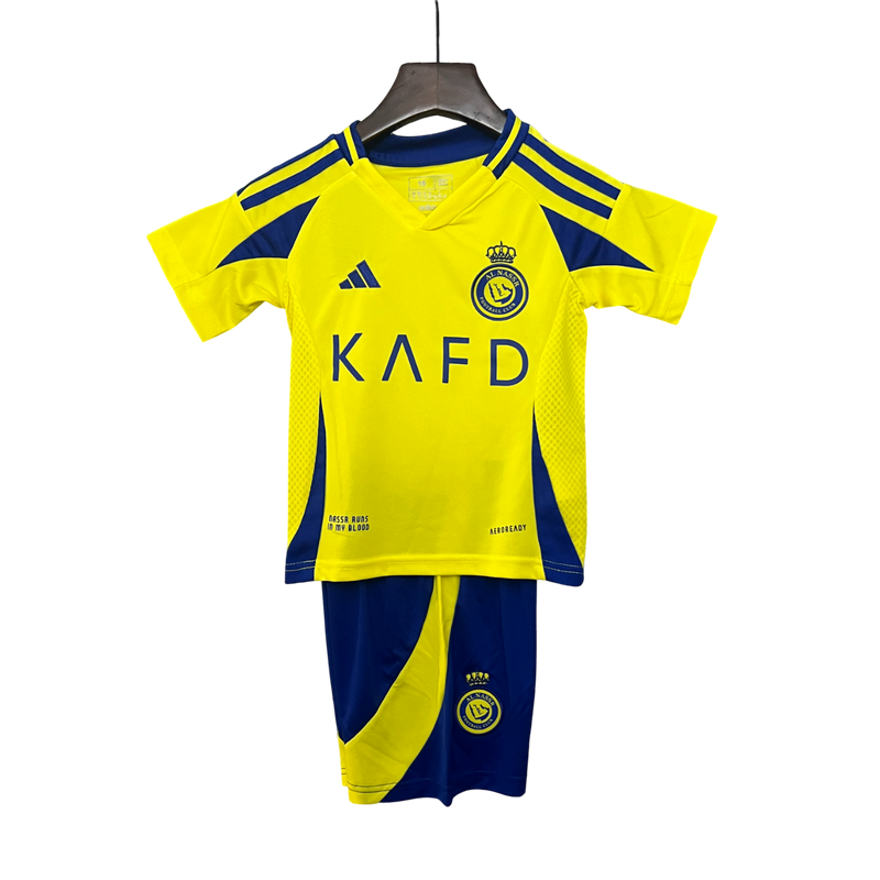 Conjunto Infantil Al Nassr Home 24/25 Adidas - Amarela