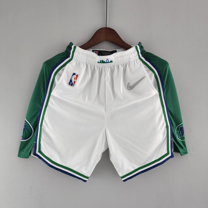 Shorts Dallas Mavericks Urban Edition White Green NBA