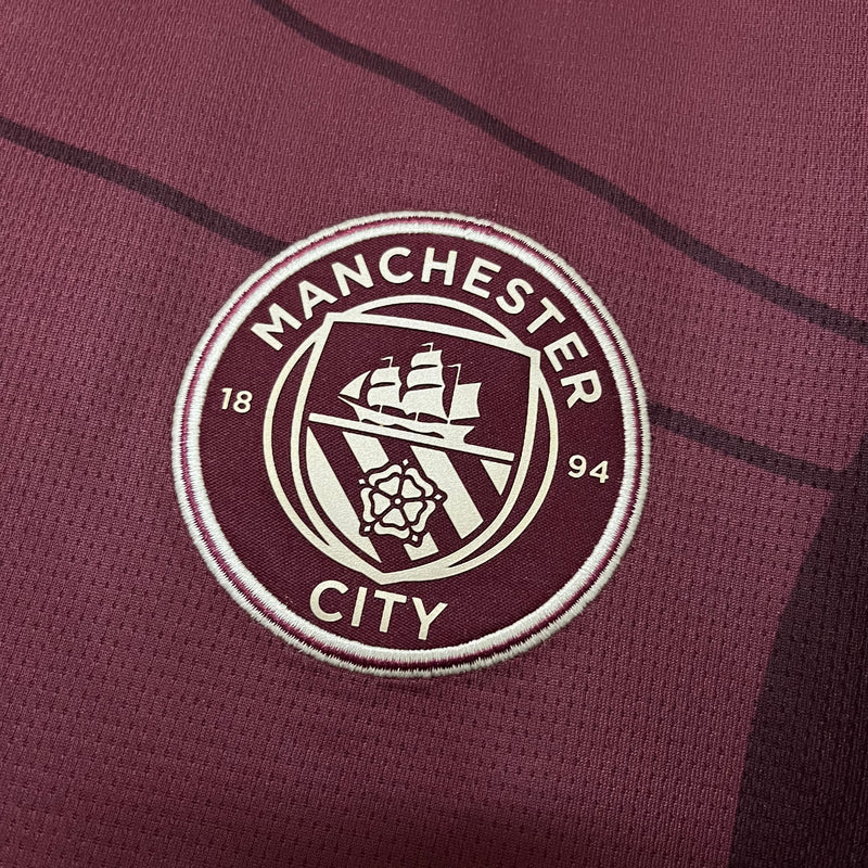 Camisa Manchester City Third 24/25 Torcedor Puma Masculina - Vermelha