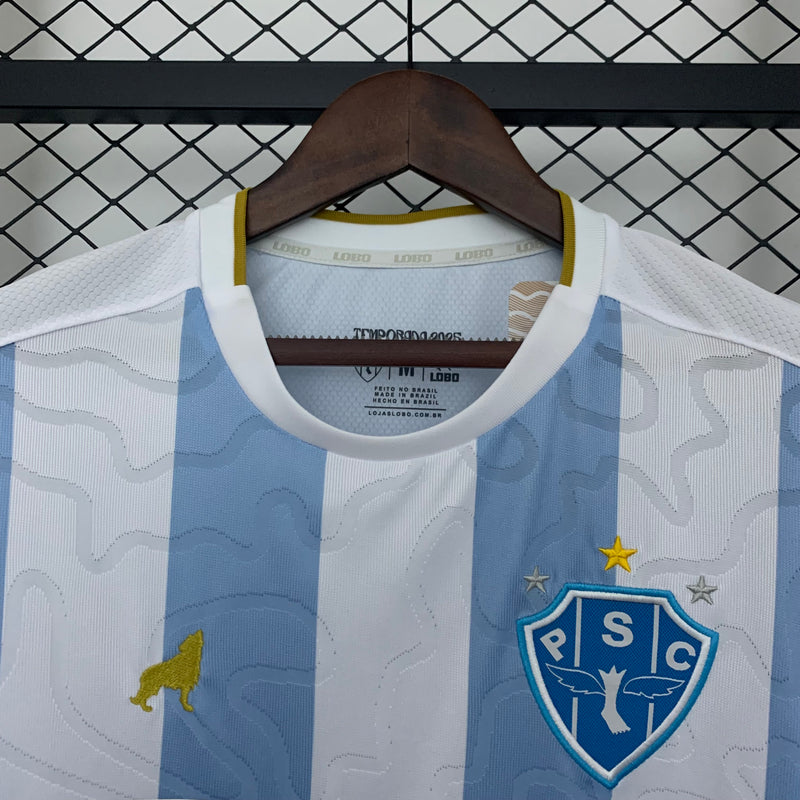 Camisa Paysandu Home 25/26 Torcedor Lobo Masculina - Azul e Branca