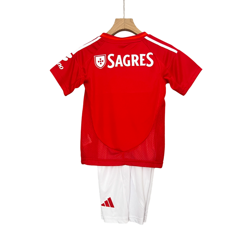 Conjunto Infantil Benfica Home 24/25 Adidas - Vermelha