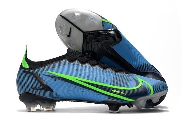 Chuteira Campo Nike Mercurial Vapor 14 Elite FG Azul/Verde - Low