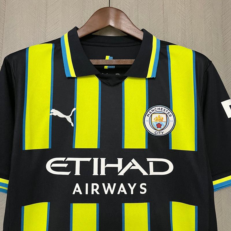 Camisa Manchester City Away 24/25 Torcedor Puma Masculina - Azul e Amarela
