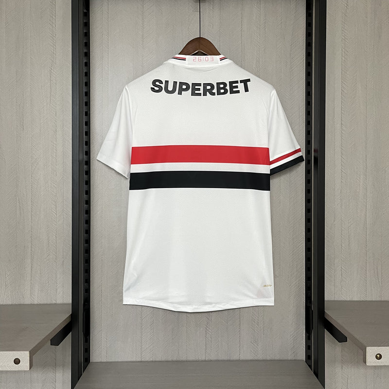Camisa São Paulo Home 25/26 Torcedor New Balance Masculina - Branca
