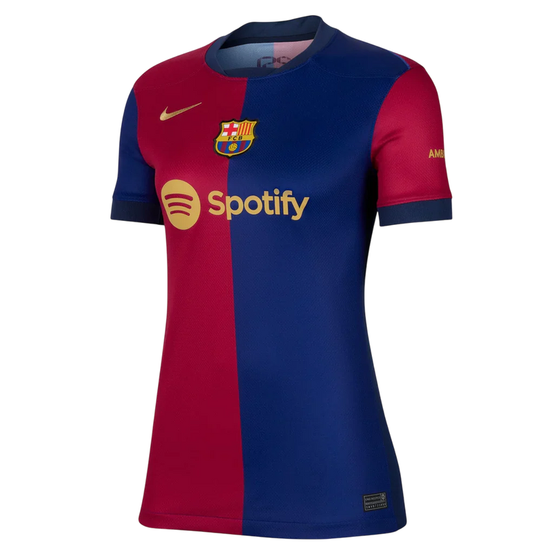 Camisa Barcelona Home 24/25 s/n° Torcedor Nike Feminina - Azul e Grená