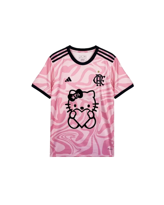 Camisa Flamengo Hello Kitty 24/25 Torcedor Adidas Masculina - Rosa