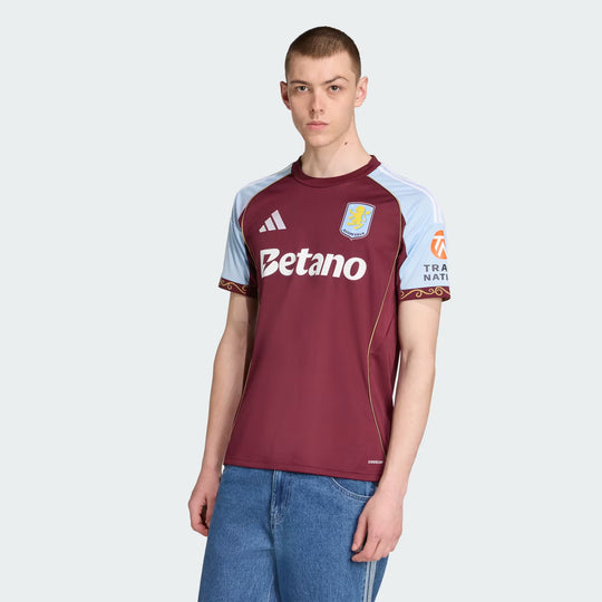 Camisa Aston Villa Home 25/26 Torcedor Adidas Masculina - Vinho