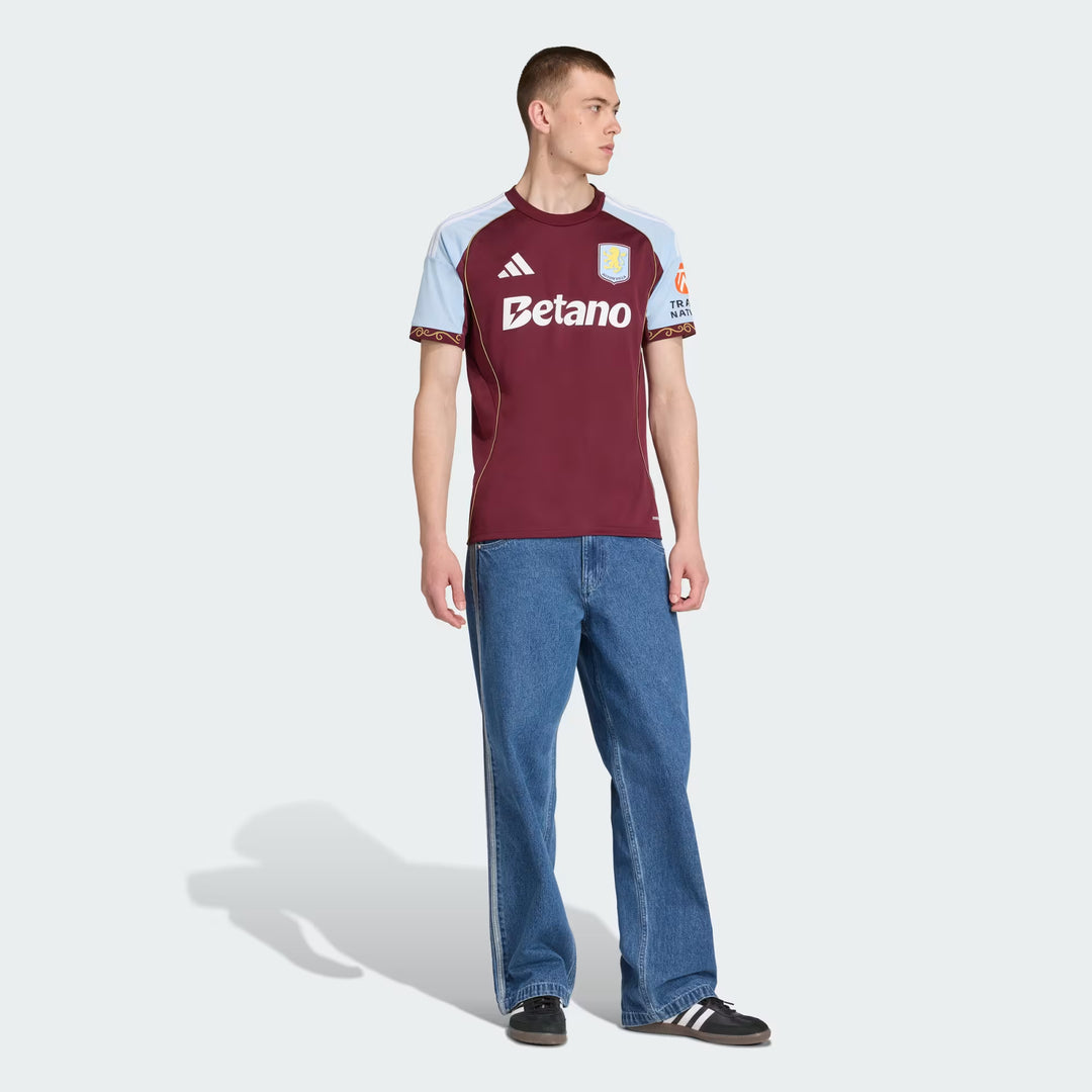 Camisa Aston Villa Home 25/26 Torcedor Adidas Masculina - Vinho