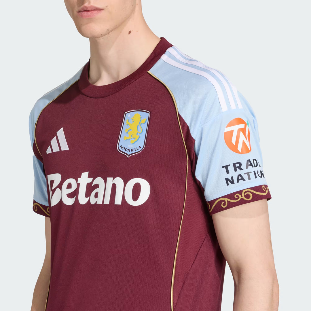 Camisa Aston Villa Home 25/26 Torcedor Adidas Masculina - Vinho