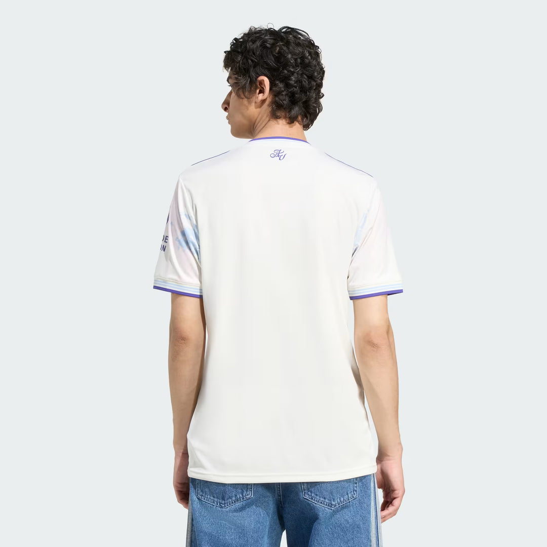 Camisa Aston Villa Away 25/26 Torcedor Adidas Masculina - Branca e Lilás