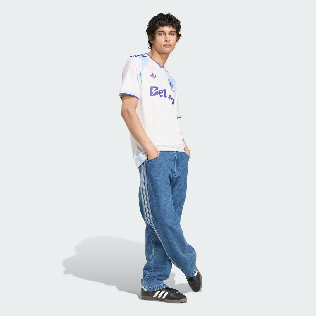 Camisa Aston Villa Away 25/26 Torcedor Adidas Masculina - Branca e Lilás