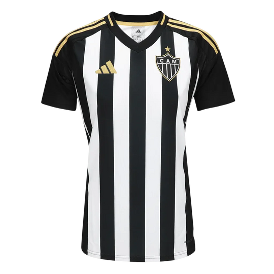 Camisa Atlético Mineiro Home 25/26 Torcedor Adidas Feminina - Preta e Branca
