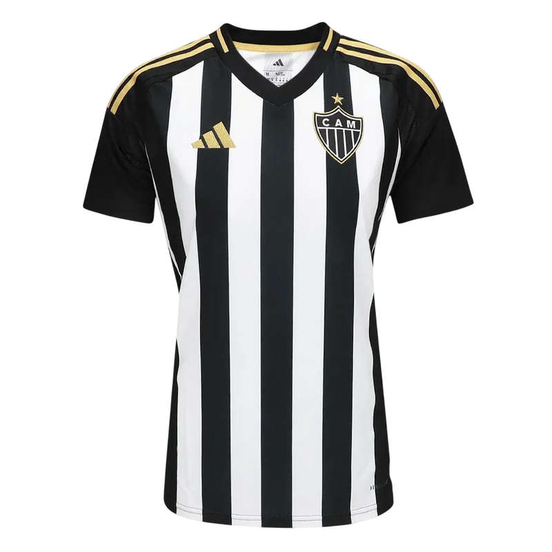 Camisa Atlético Mineiro Home 25/26 Torcedor Adidas Feminina - Preta e Branca