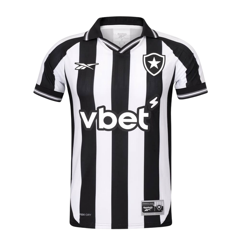 Camisa Botafogo Home 25/26 s/n° Torcedor Reebok Masculina - Branca e Preta