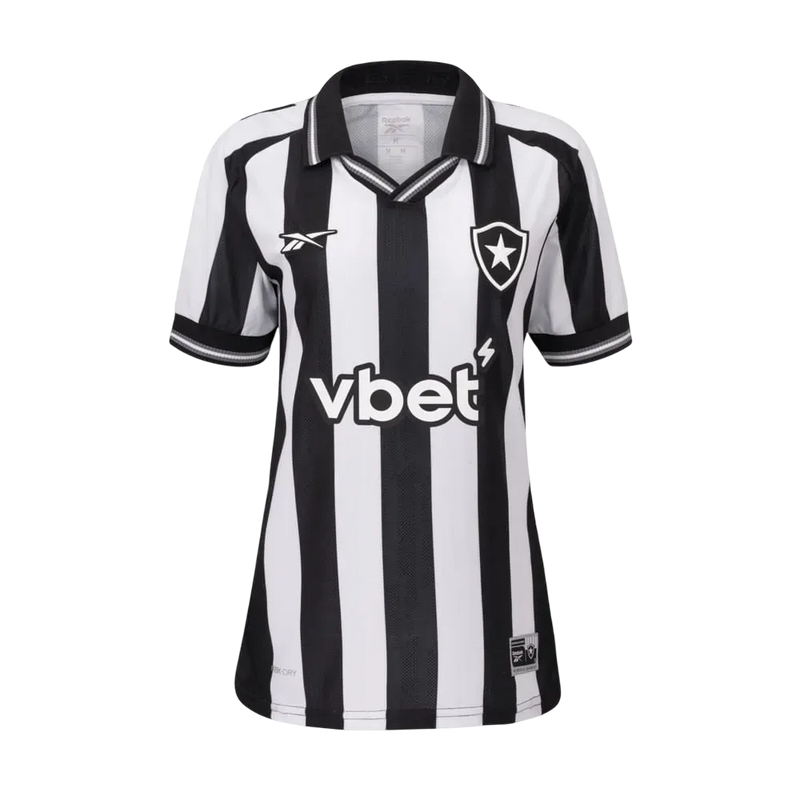 Camisa Botafogo Home 25/26 s/n° Torcedor Reebok Feminina - Branca e Preta