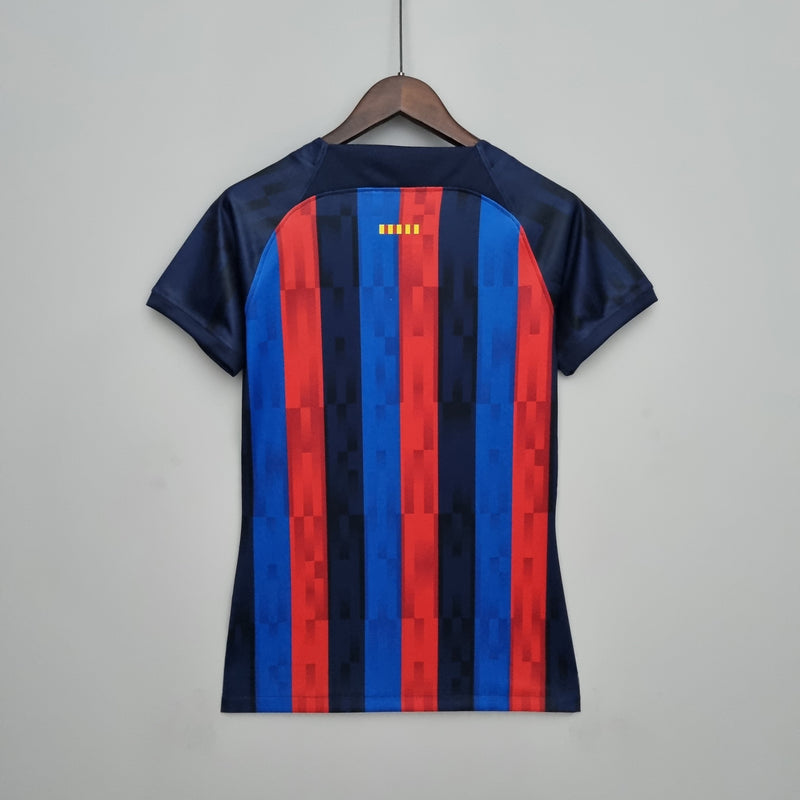 Camisa Feminina Barcelona I 22/23 Nike - Grená