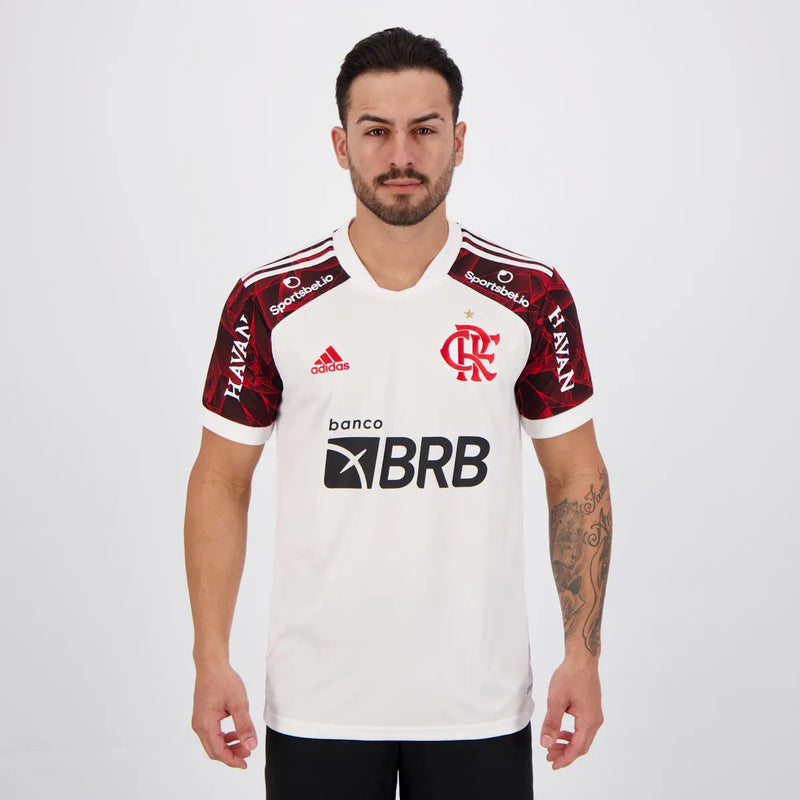 Camisa Flamengo II [Com Patrocínio] 21/22 Adidas - Branco