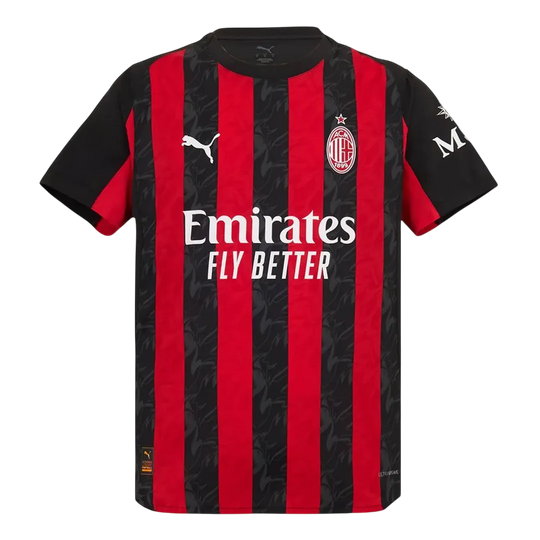 Camisa AC Milan Home 25/26 Torcedor Masculina - Preta e Vermelha