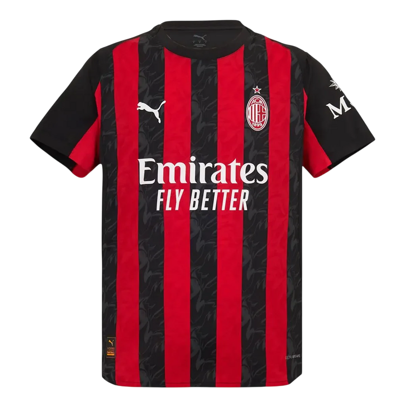 Camisa AC Milan Home 25/26 Torcedor Masculina - Preta e Vermelha