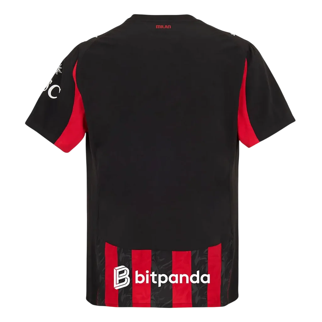 Camisa AC Milan Home 25/26 Torcedor Masculina - Preta e Vermelha