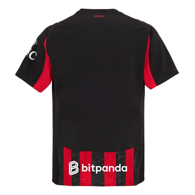 Camisa AC Milan Home 25/26 Torcedor Masculina - Preta e Vermelha