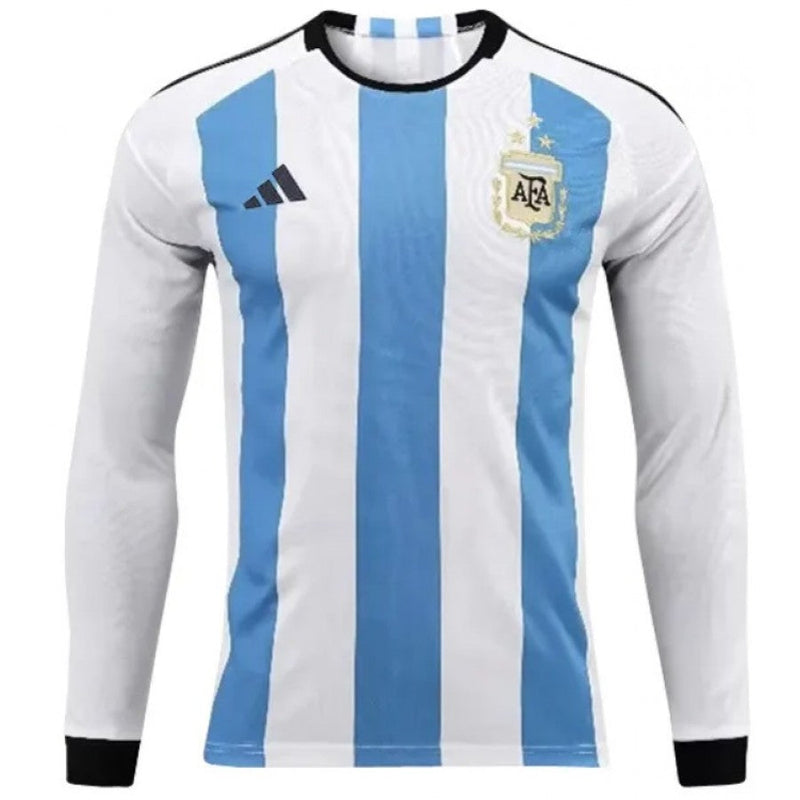 Camisa Manga Longa Argentina I 22/23 Adidas - Branco e Azul