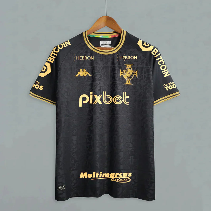 Camisa Vasco III [Com Patrocínio] 22/23 Kappa - Preto