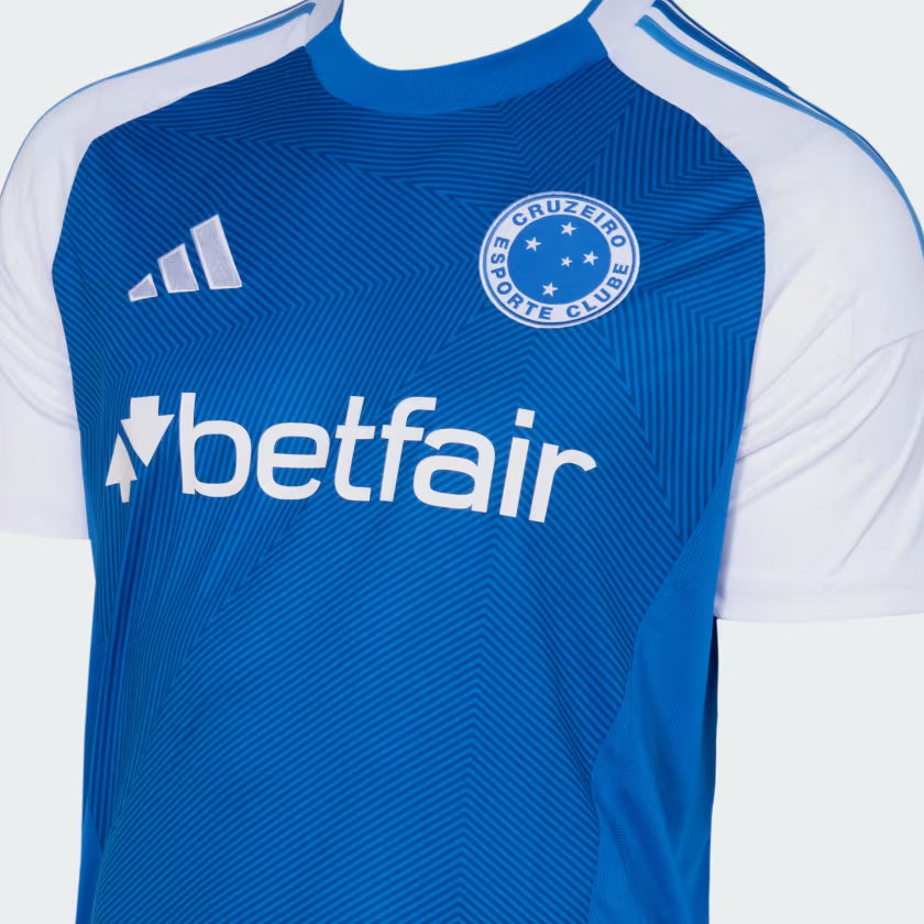 Camisa Cruzeiro Home 25/26 Torcedor Adidas Masculina - Azul e Branca
