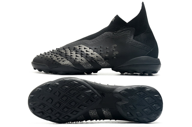 Chuteira Society Adidas Predator Freak + FG Black - Cano Alto