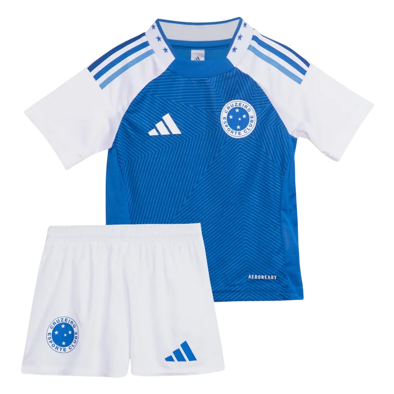 Conjunto Infantil Cruzeiro Home 24/25 Adidas - Azul