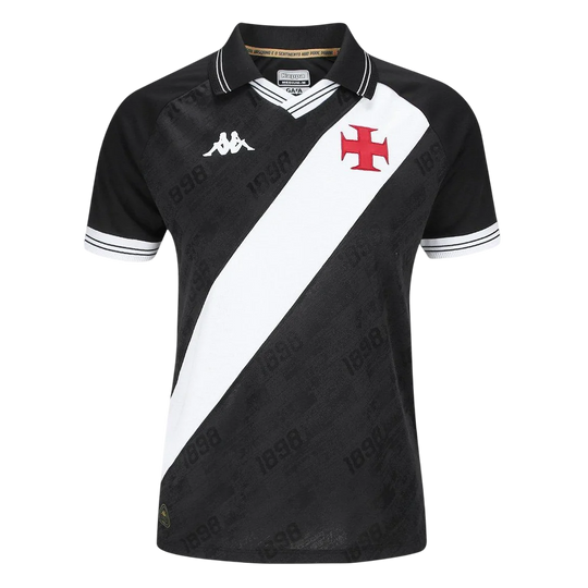 Camisa Vasco da Gama Home 25/26 s/n° Torcedor Kappa Feminina - Preta