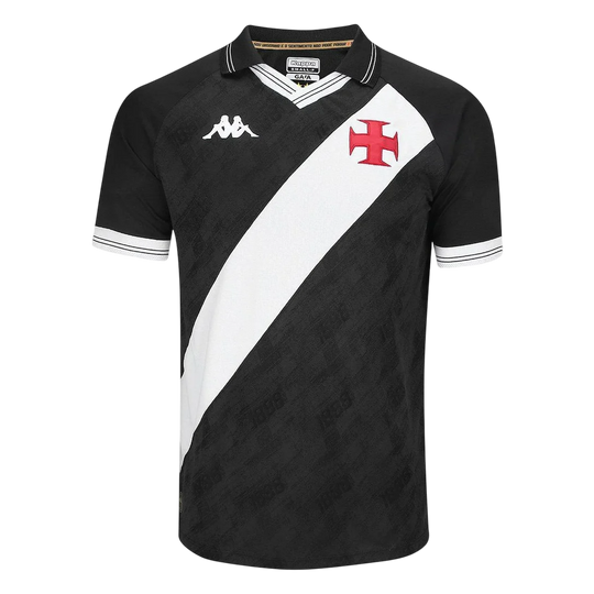 Camisa Vasco da Gama Home 25/26 s/n° Torcedor Kappa Masculina - Preta