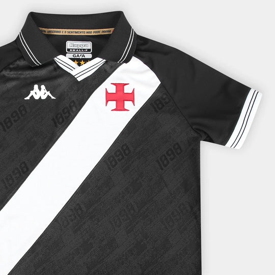 Camisa Vasco da Gama Home 25/26 s/n° Torcedor Kappa Feminina - Preta