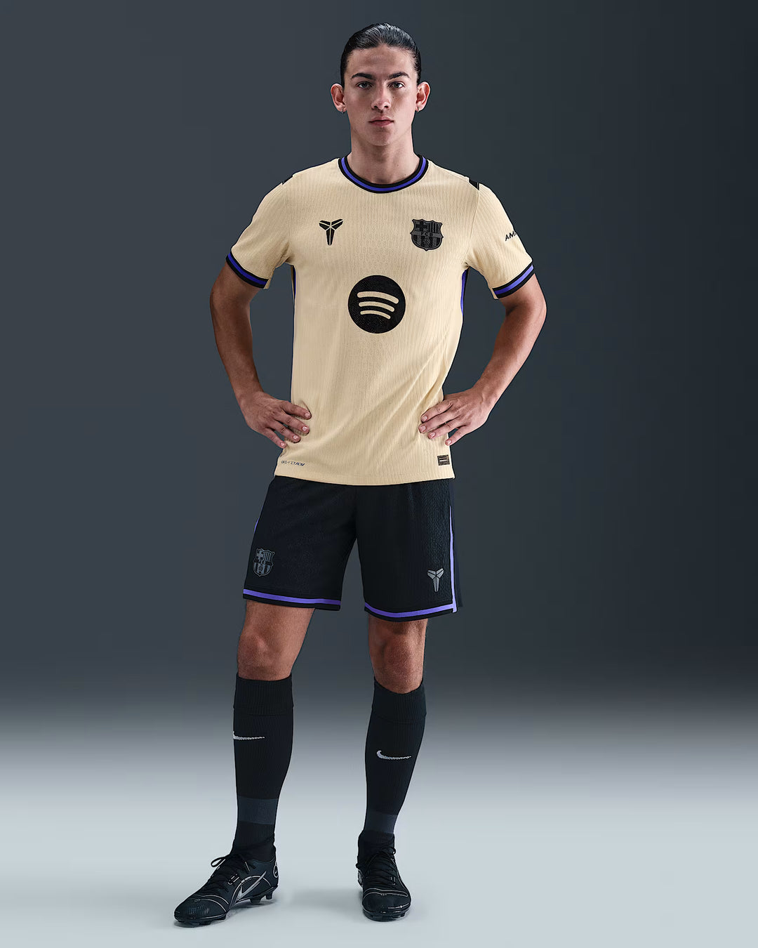 Camisa Barcelona Away 25/26 Jogador Kobe Masculina - Bege