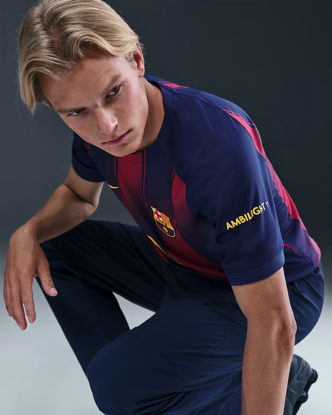 Camisa Barcelona Home 25/26 s/n° Torcedor Nike Masculina - Azul e Grená
