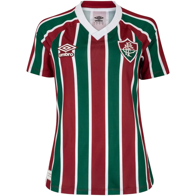 Camisa Fluminense Home 25/26 Torcedor Umbro Feminina - Tricolor