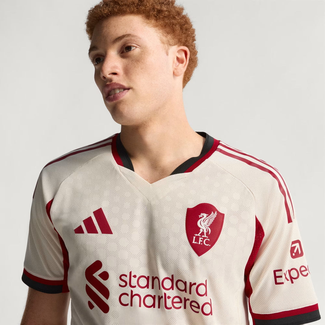 Camisa Liverpool Away 25/26 Jogador Adidas Masculina - Bege