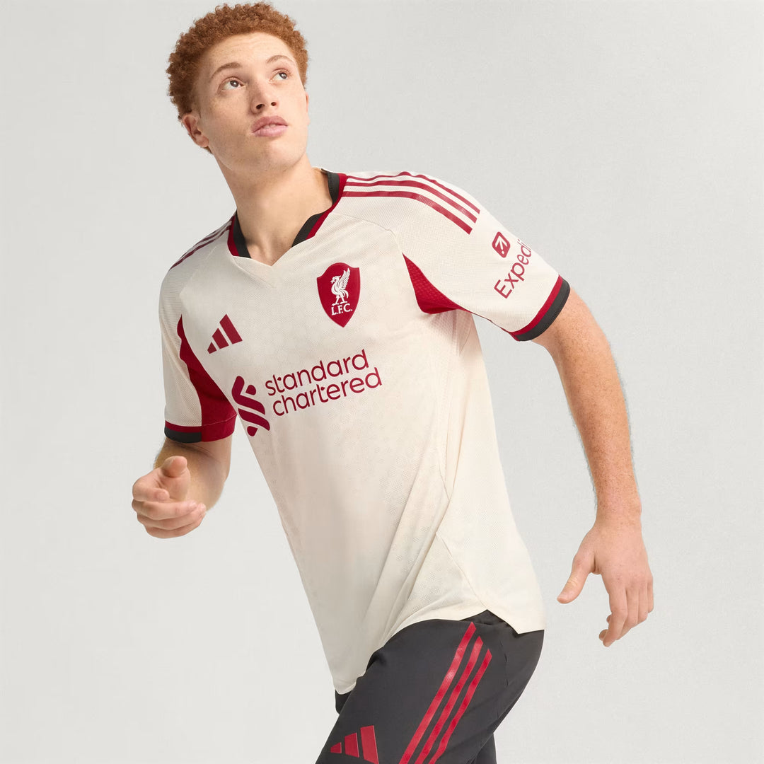Camisa Liverpool Away 25/26 Jogador Adidas Masculina - Bege