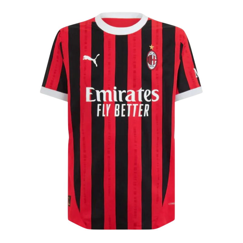 Camisa AC Milan Home 24/25 Torcedor Masculina - Preta e Vermelha