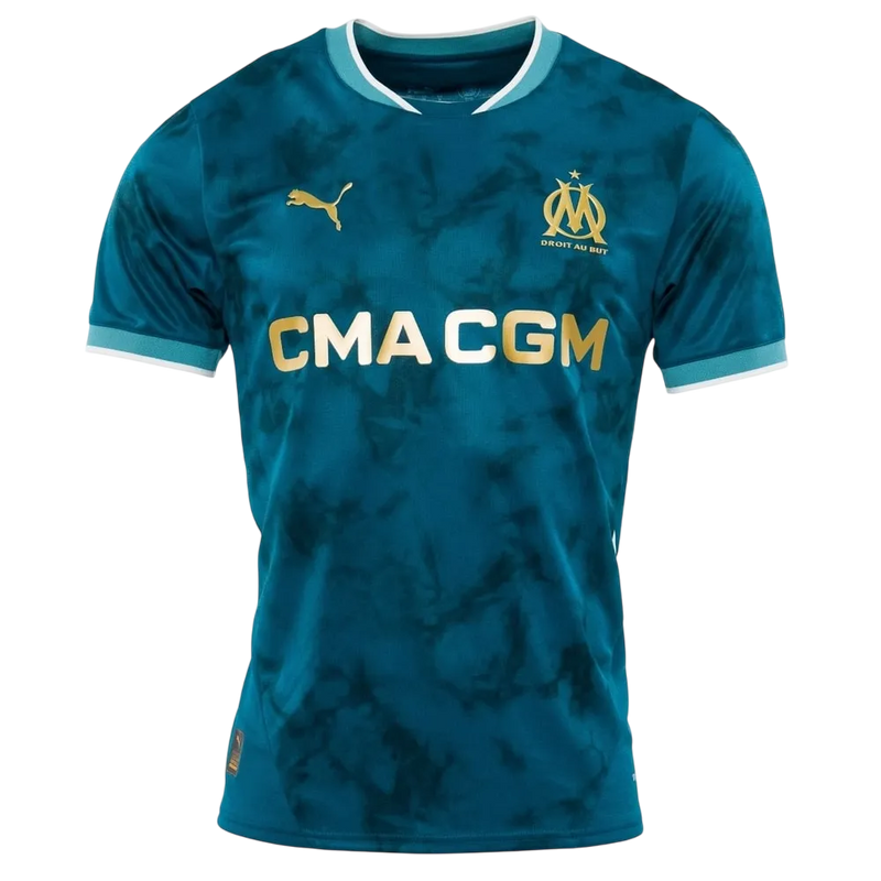 Camisa Olympique Marseille Away 24/25 - Torcedor Puma Masculina - Azul