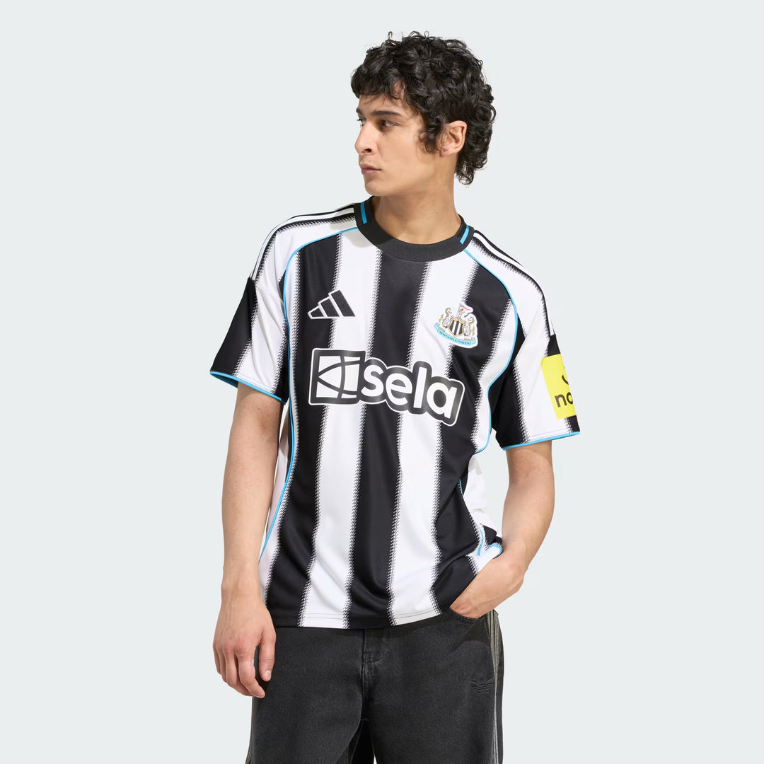 Camisa Newcastle Home 25/26 Torcedor Adidas Masculina - Preta e Branca