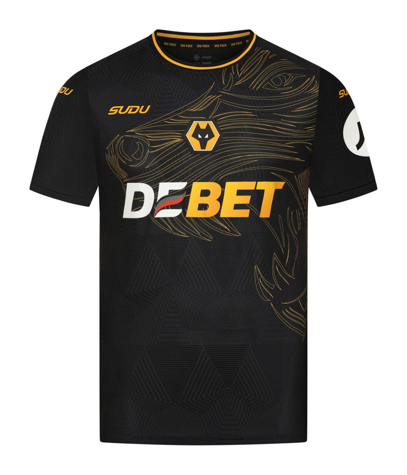 Camisa Wolverhampton Away 24/25 s/n° Torcedor Sudu Masculina - Preta