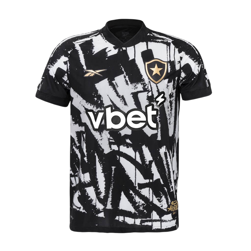 Camisa Botafogo Fourth 25/26 s/n° Torcedor Reebok Masculina - Branca e Preta (Cópia)